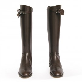 Boots jumping T 40 HERMES Box Mocha loop ruthenium