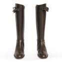 Boots jumping T 40 HERMES Box Mocha loop ruthenium