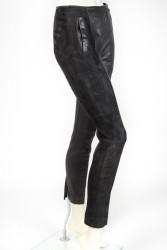 Pantalon BALENCIAGA T 34 cuir stretch noir