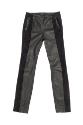 Pantalon BALANCIAGA T 34 cuir stretch noir