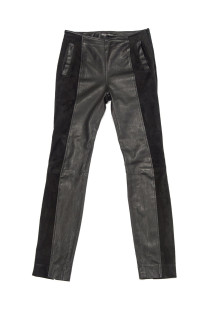 Pantalon BALENCIAGA T 34 cuir stretch noir