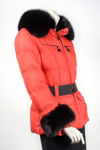 Parka VUARNET T42 rouge col renard