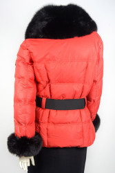 Parka VUARNET T42 rouge col renard