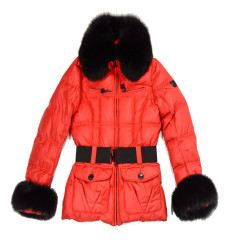 Parka VUARNET T42 rouge col renard