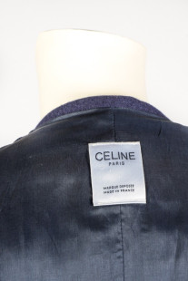 Caban CELINE laine bleue marine