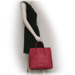 Sac BURBERRY cuir grainé framboise 