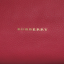 Sac BURBERRY cuir grainé framboise 