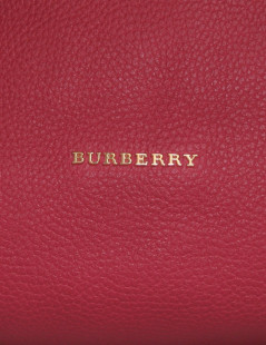 Sac BURBERRY cuir grainé framboise 