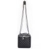 CHANEL black quilted leather jewelry box