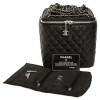 CHANEL black quilted leather jewelry box