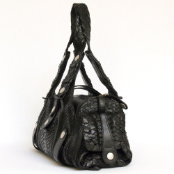 SILVERADO CHLOE black python bag