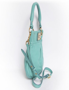 mini sac / pochette en cuir turquoise Marc by Marc Jacobs