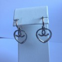 Clous d'oreille CHANEL coeur doré et strass