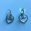 Clous d'oreille CHANEL coeur doré et strass