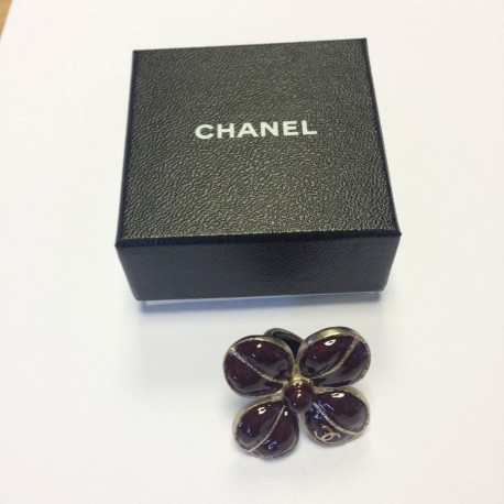 Bague CHANEL résine Marron t53