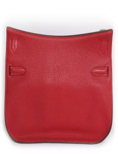 Sac jypsière HERMES veau grainé rouge