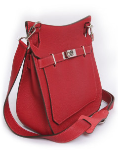 Sac jypsière HERMES veau grainé rouge