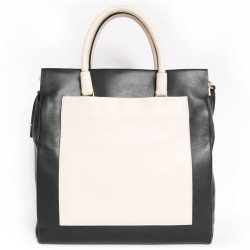 Sac MARC BY MARC JACOBS cuir bicolore noir et blanc 