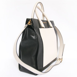 Sac MARC BY MARC JACOBS cuir bicolore noir et blanc 