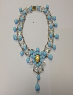 Collier MARGUERITE DE VALOIS bleu 