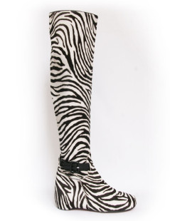 Bottes VALENTINO T 4.5 façon zebre