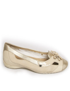 Ballerines  TODS t39 veau velours beige  et doré