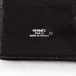 Portefeuille HERMES en crocodile vintage