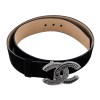 Ceinture CHANEL suède noire CC bijou