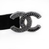 Ceinture CHANEL suède noire CC bijou