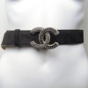 Ceinture CHANEL suède noire CC bijou