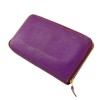 Porte-carte "Compagnon" HERMES cuir grainé violet