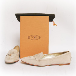 mocassins TOD' S T 38.5 daim beige