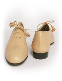 Chaussures CHANEL t41 cuir d'agneau beige