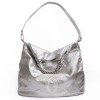 CHANEL metallic leather large bag