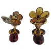 Clips MARGUERITE DE VALOIS glass amber