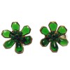 Emerald ear MARGUERITE DE VALOIS clips