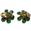 Emerald ear MARGUERITE DE VALOIS clips