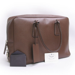 Sac Prada en toile marron