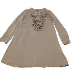 Robe en soie gris perle Manila Grace, T46 it