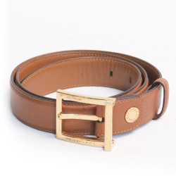 Ceinture BULGARI cuir grainé gold  homme