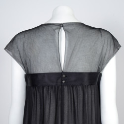 Robe longue du soir CHANEL  soie noire t38