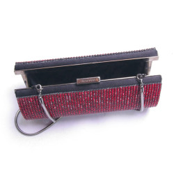 Minaudière en cristal mesh rubis SWAROVSKI