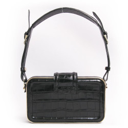 Mini sac BURBERRY en crocodile noir 