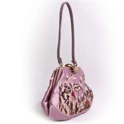 Mini sac du soir VALENTINO brodé violet