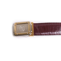 Ceinture Homme CARTIER "Must de Cartier" lézard bordeaux