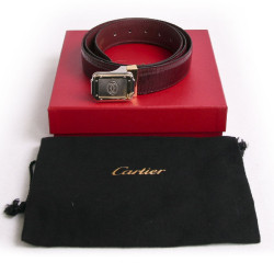 Ceinture Homme CARTIER "Must de Cartier" lézard bordeaux