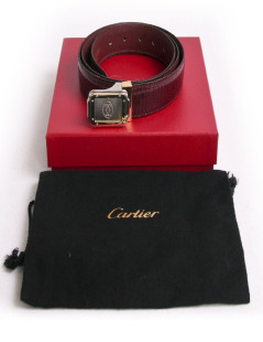 Ceinture Homme CARTIER "Must de Cartier" lézard bordeaux