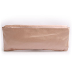 Pochette HERVE LEGER en satin duchesse vieux rose