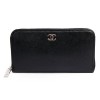 Portefeuille CHANEL cuir grainé noir an zip