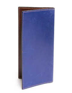 Couverture d'agenda HERMES en cuir box bleu